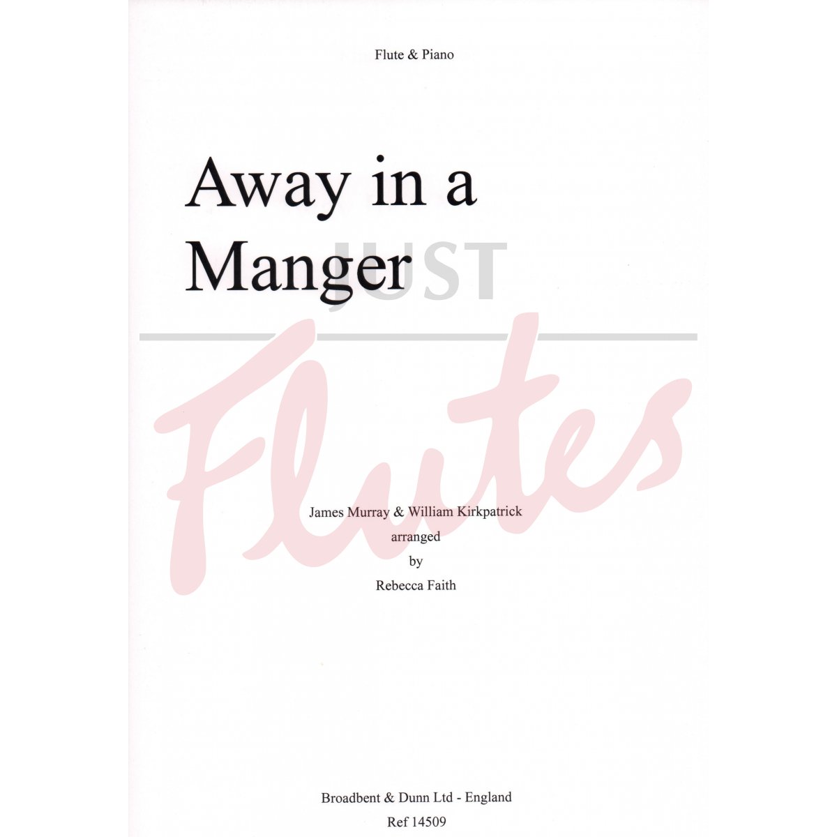 Away in a Manger for Flute and Piano