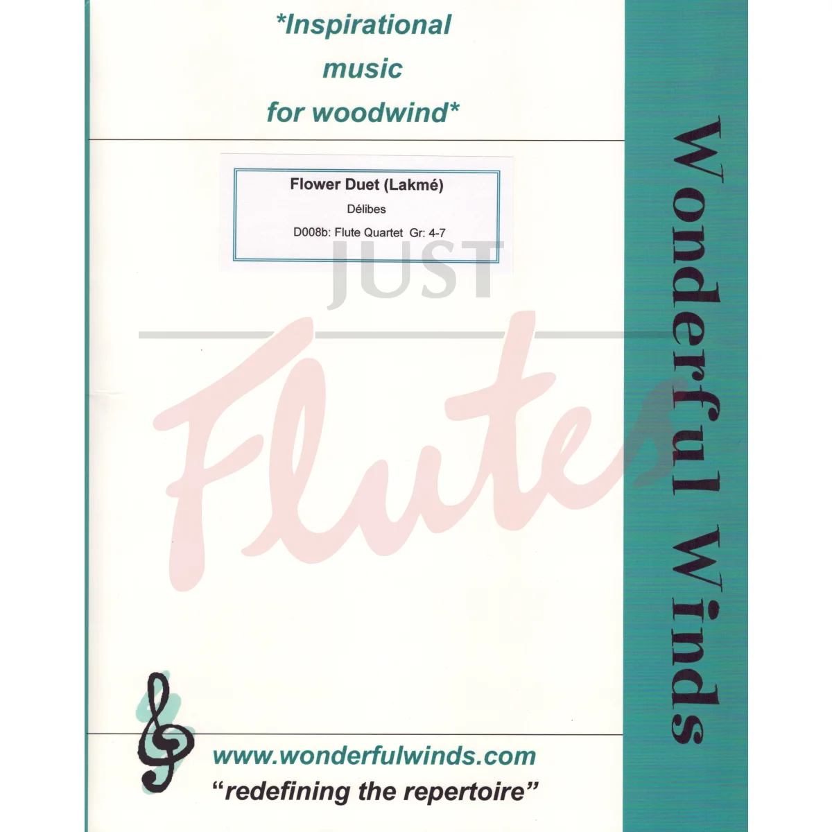 Flower Duet from Lakmé for Flute Quartet