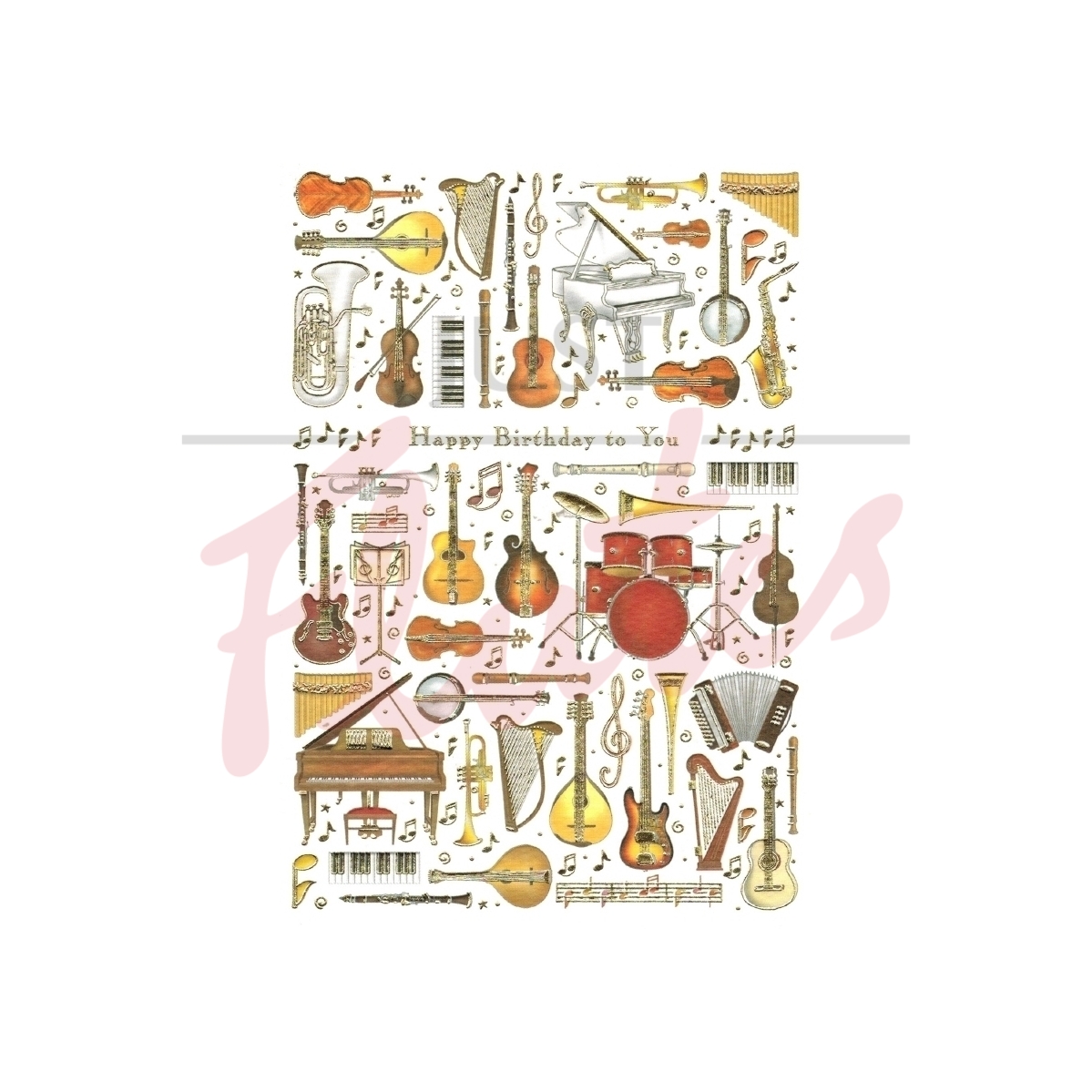 Musical Instruments Greetings Card