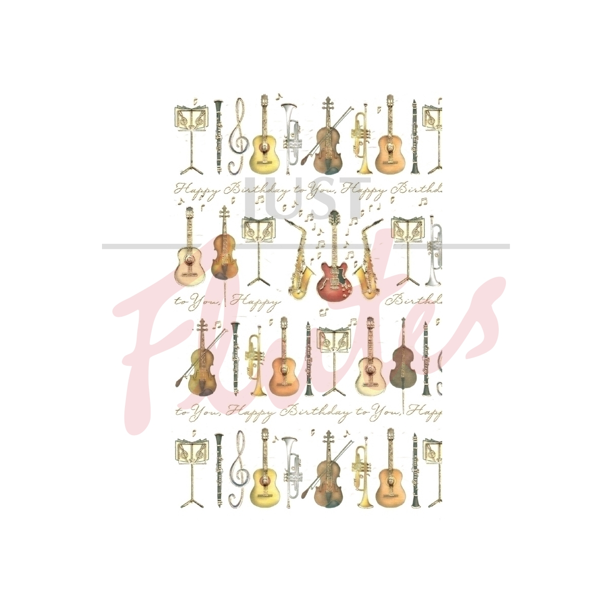 Mixed Musical Instruments Greetings Card