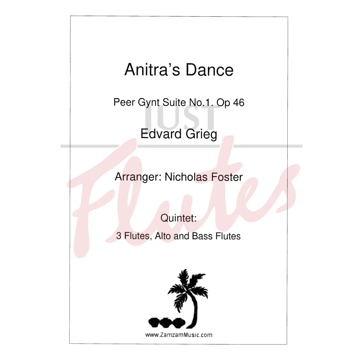 Anitra&#039;s Dance from Peer Gynt Suite No. 1 Op. 46 for Flute Quintet