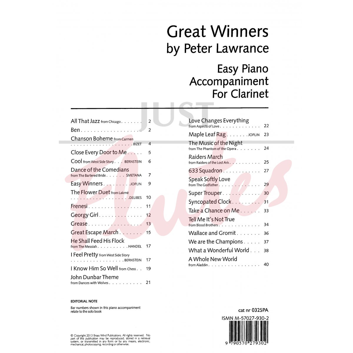 Great Winners for Clarinet [Piano Accompaniment Book]