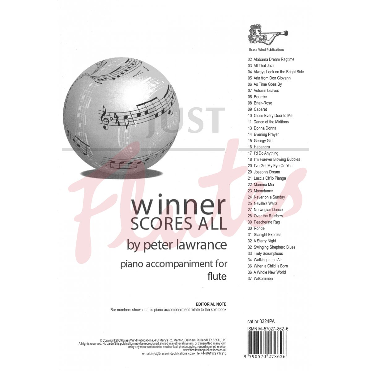 Winner Scores All for Flute [Piano Accompaniment Book]