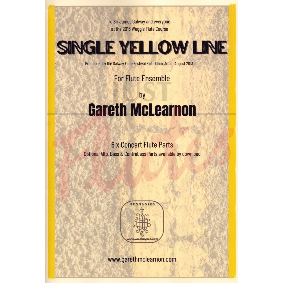 Single Yellow Line for Flute Choir