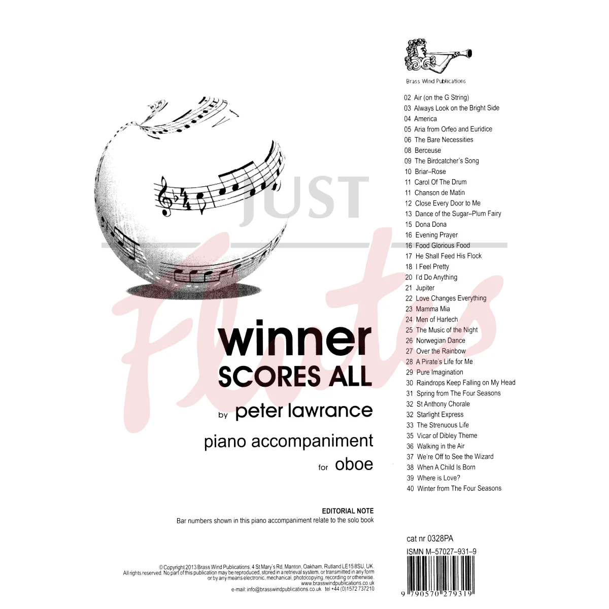 Winner Scores All for Oboe [Piano Accompaniment Book]