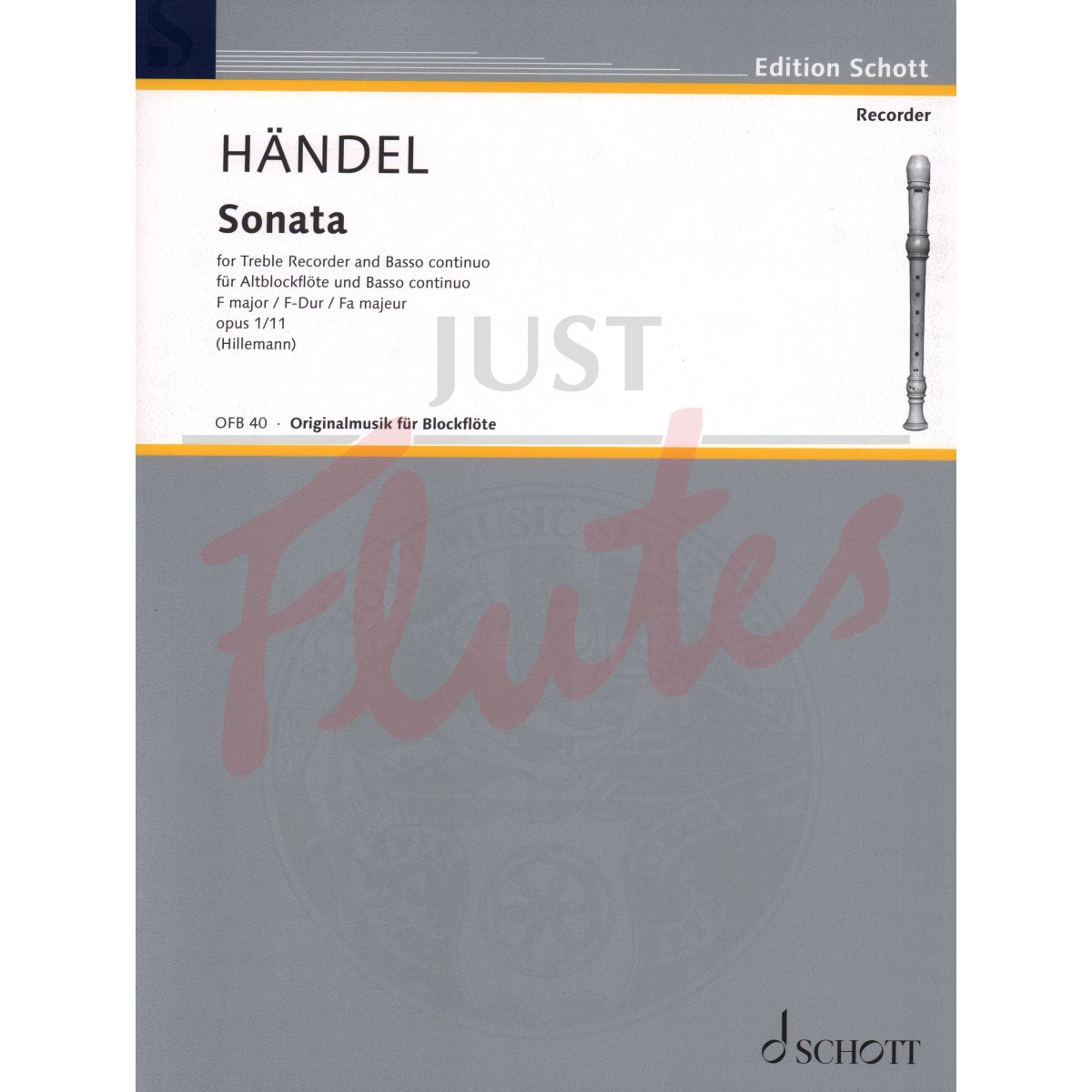 Sonata in F major for Treble Recorder/Flute and Basso Continuo