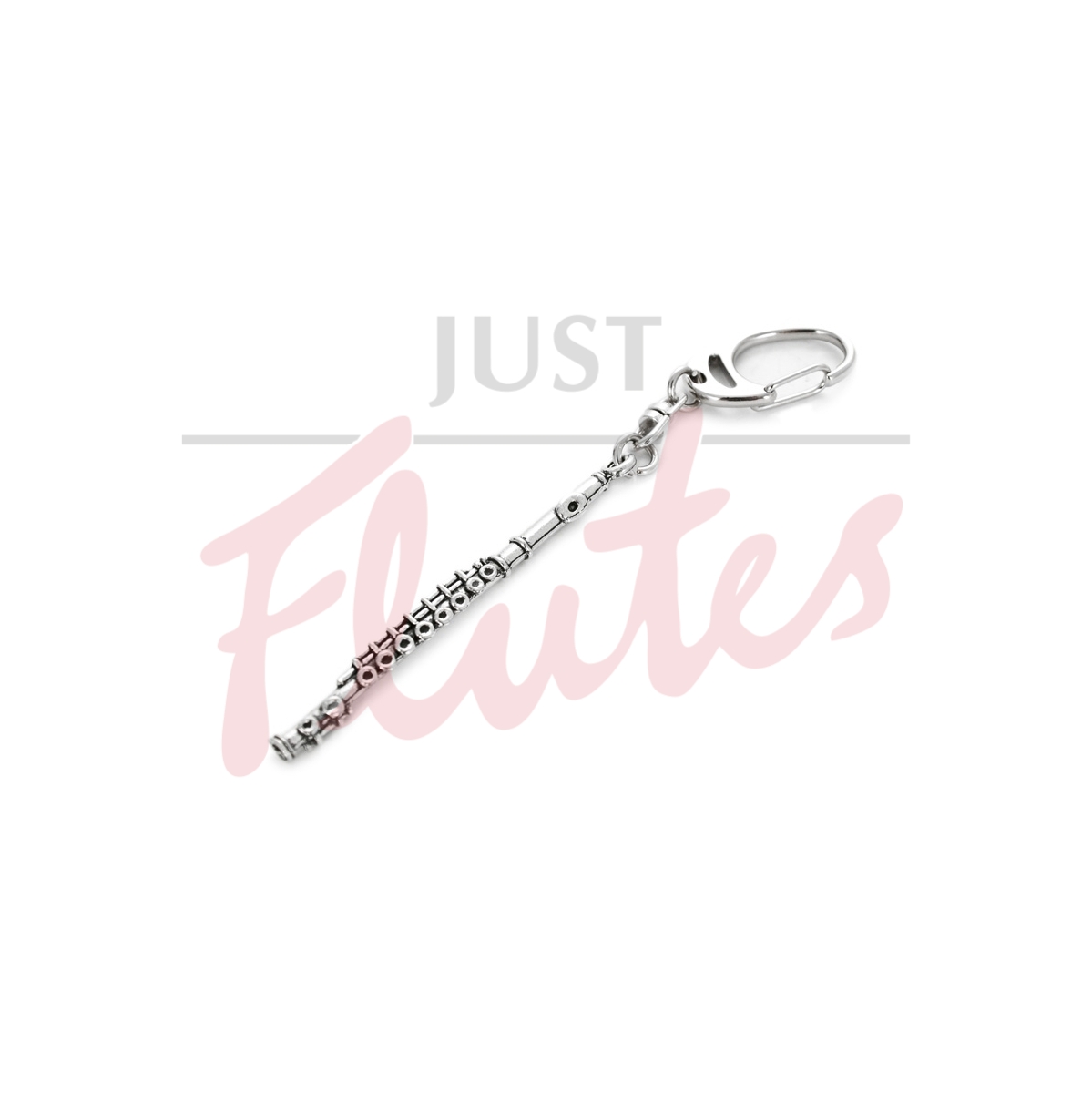 Pewter Flute Key Ring