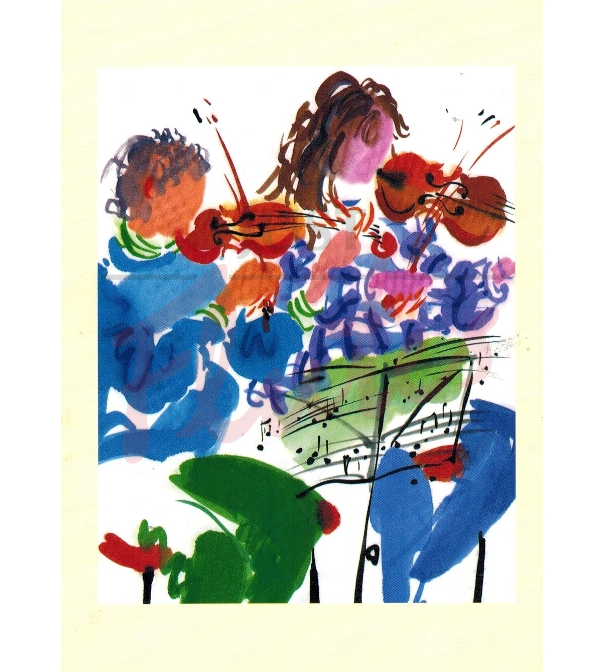 Mary Woodin String Duet Greetings Card