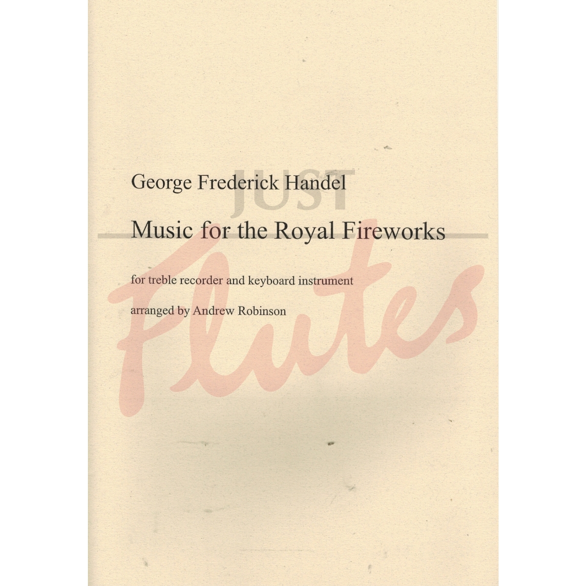 Music for the Royal Fireworks [Treble Recorder and Piano]
