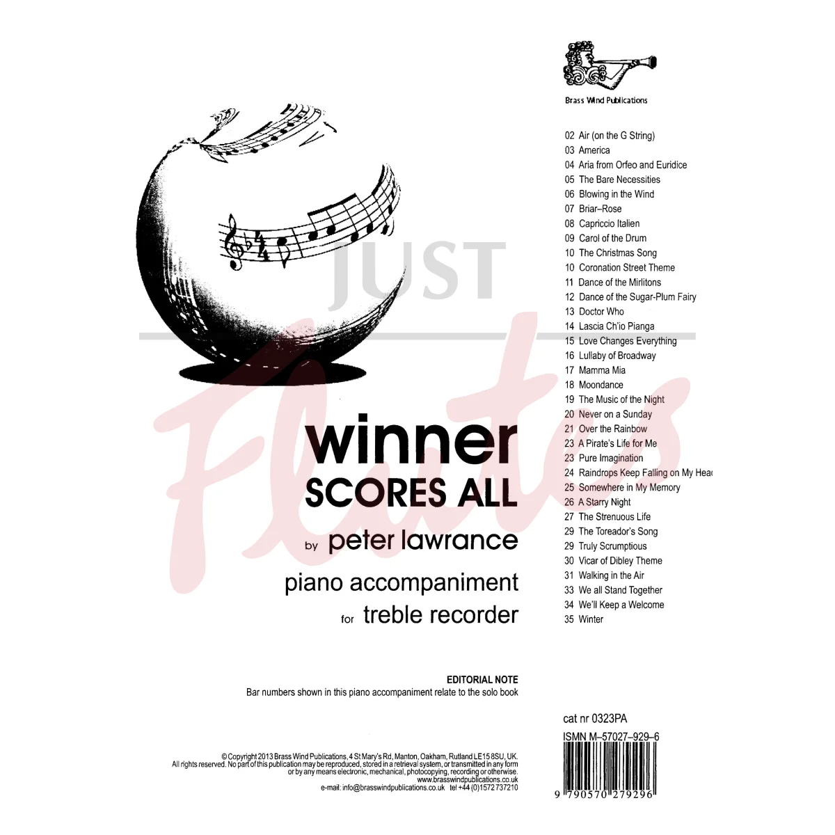 Winner Scores All for Treble Recorder [Piano Accompaniment Book]