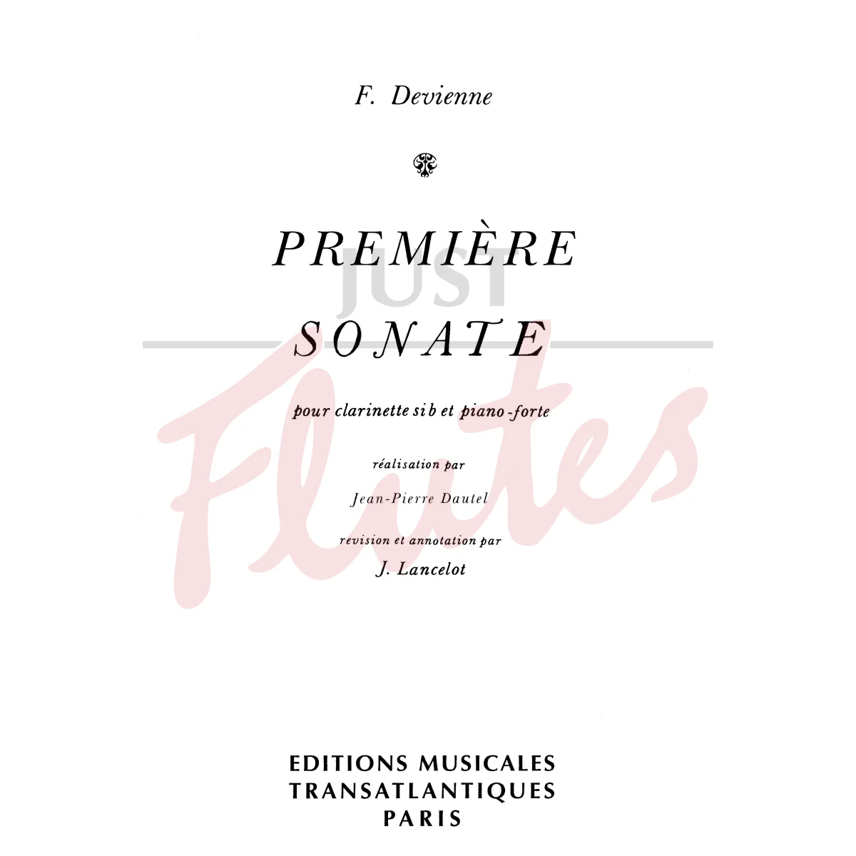 Première Sonata for Clarinet and Piano