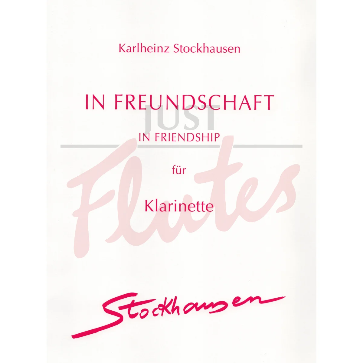 In Freundschaft for Clarinet Solo