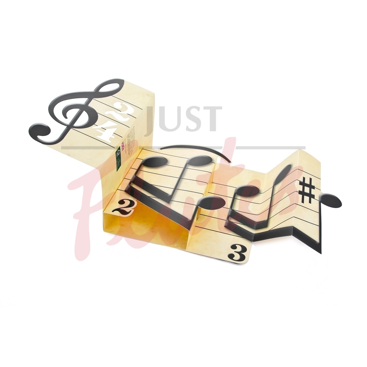 3D &#039;Prelude&#039; Music Notes Greetings Card