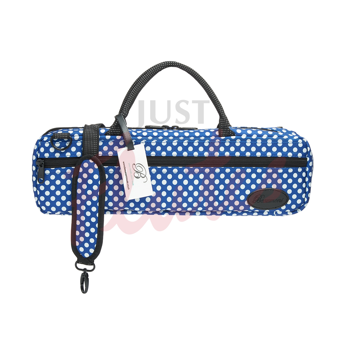 Beaumont Blue Polka Dot Flute Case Cover, C foot