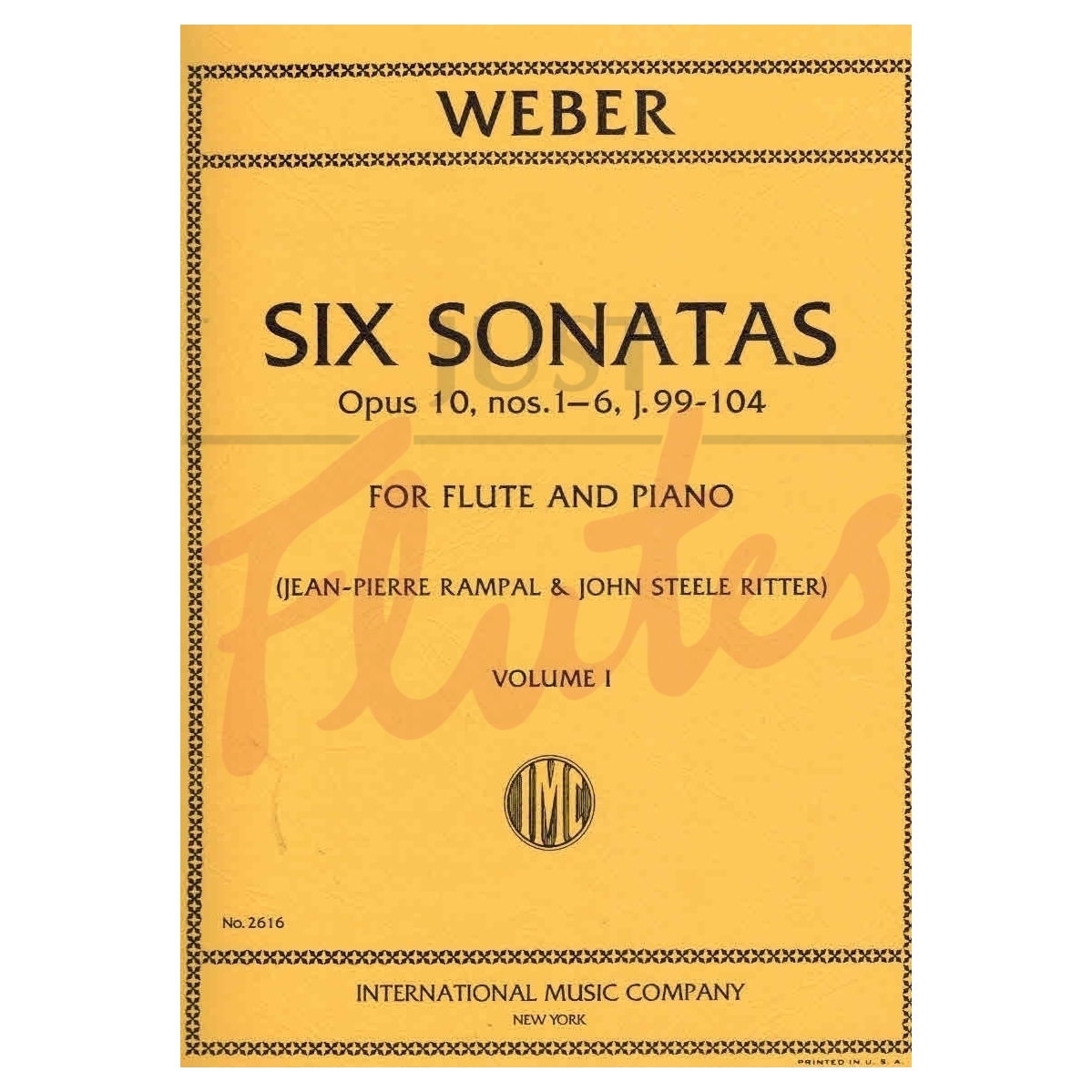 Six Sonatas for Flute and Piano Nos 1-3
