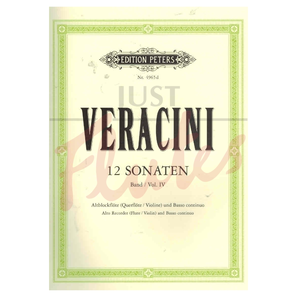 12 Sonatas for Flute/Recorder and Continuo