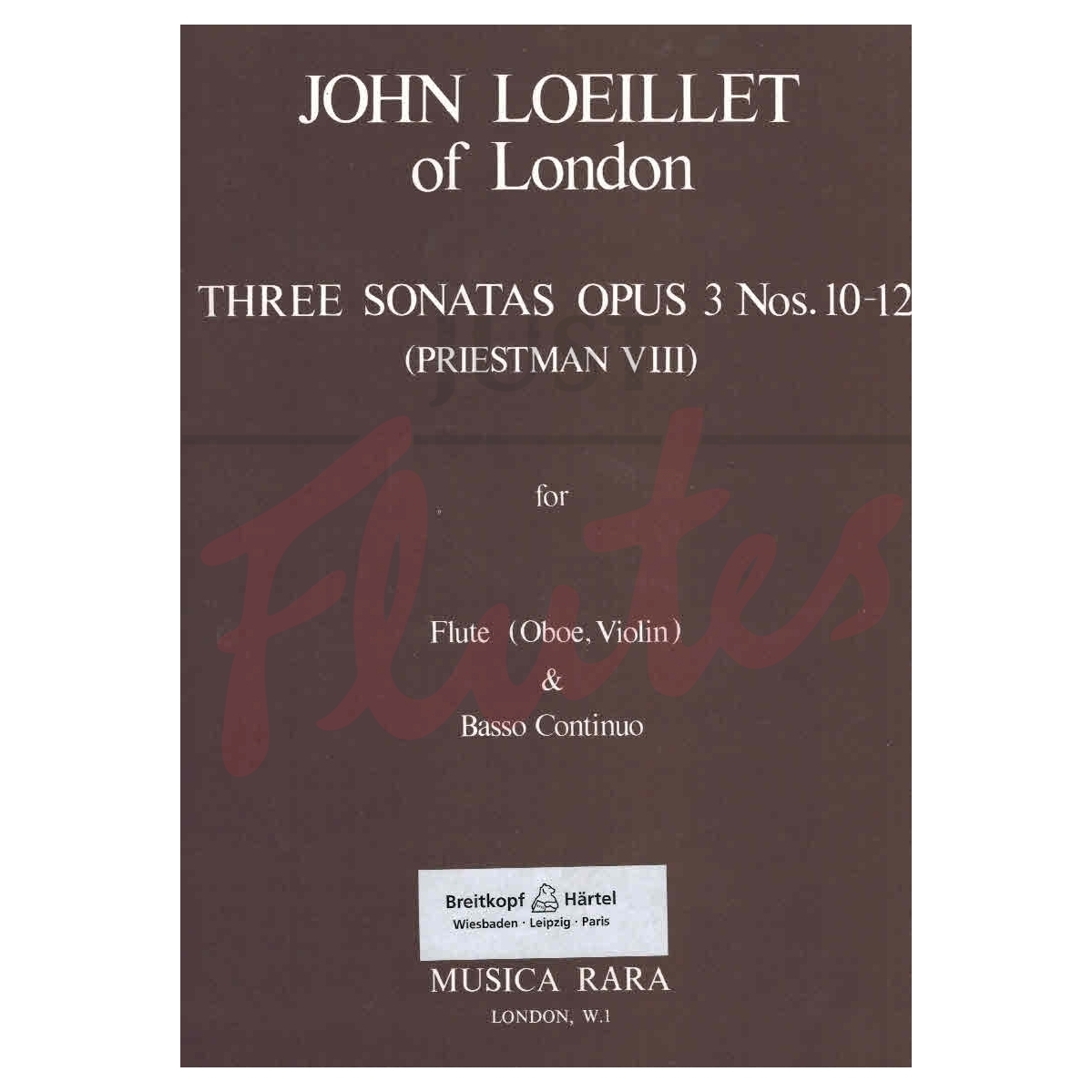 Three Sonatas Nos 10-12 (Priestman VIII)