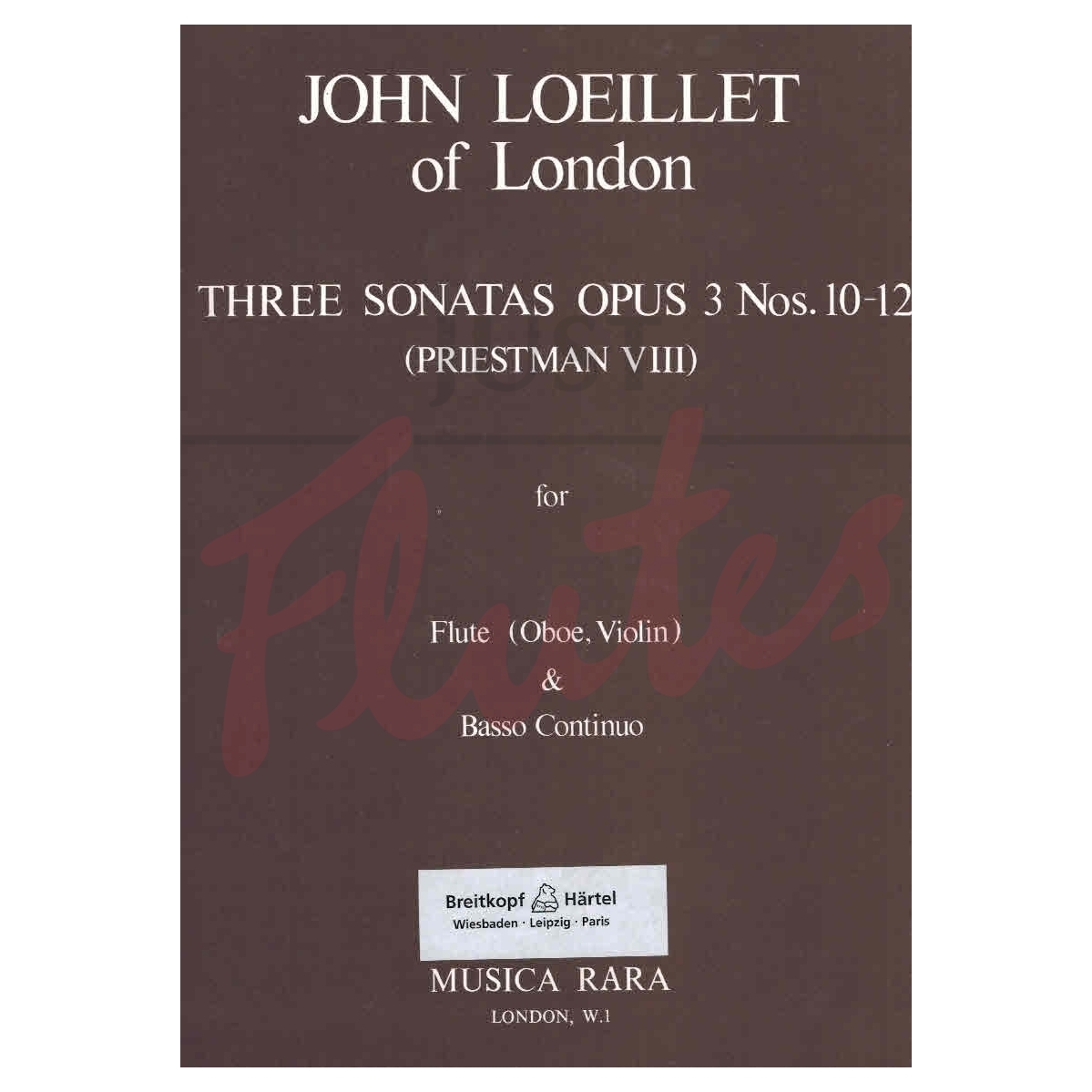 Three Sonatas Nos 10-12 (Priestman VIII)