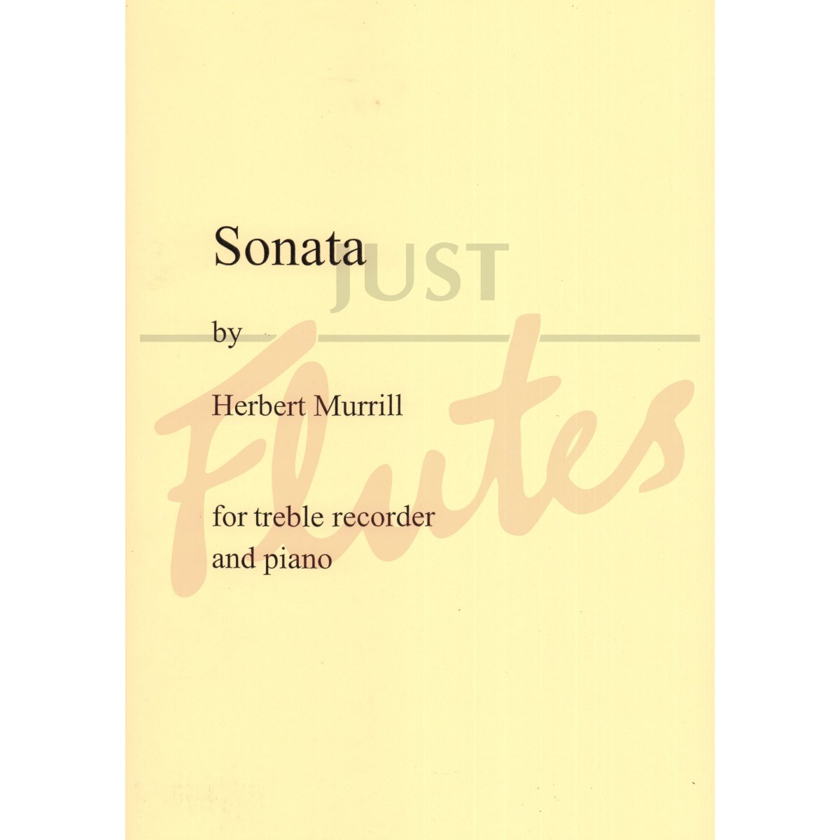 Sonata for Treble Recorder and Piano