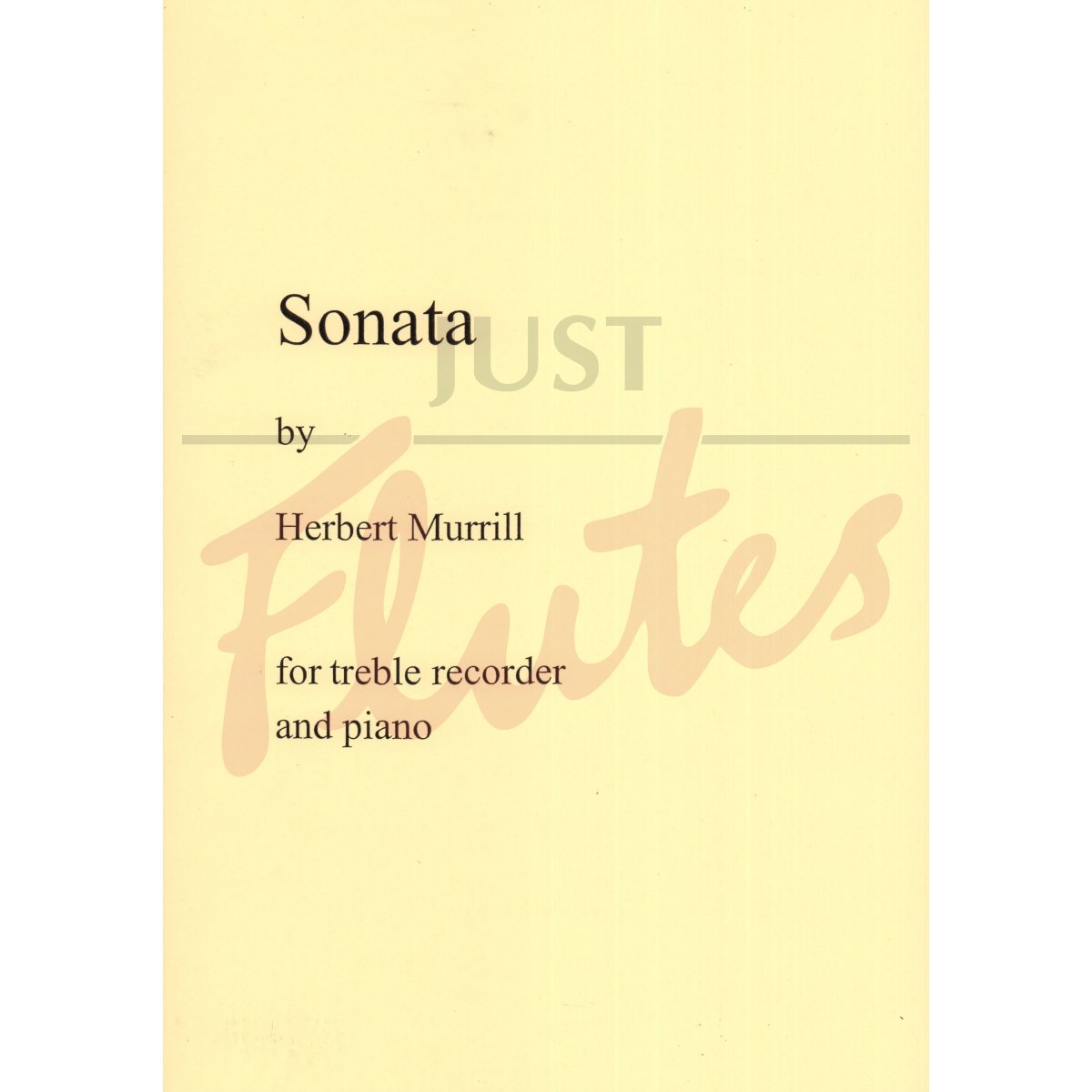 Sonata for Treble Recorder and Piano