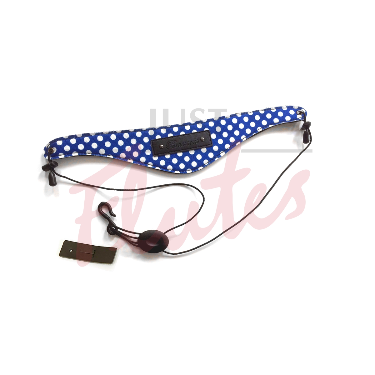 Beaumont BS-BP Clarinet/Oboe Neck Strap - Blue Polka Dot