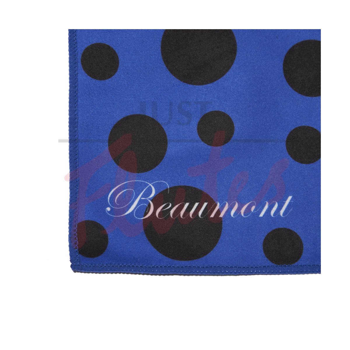 Beaumont Microfibre Polishing Cloth - Blue Polka Dot Print