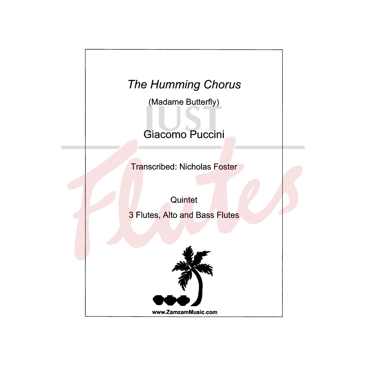 The Humming Chorus from Madame Butterfly for Flute Quintet