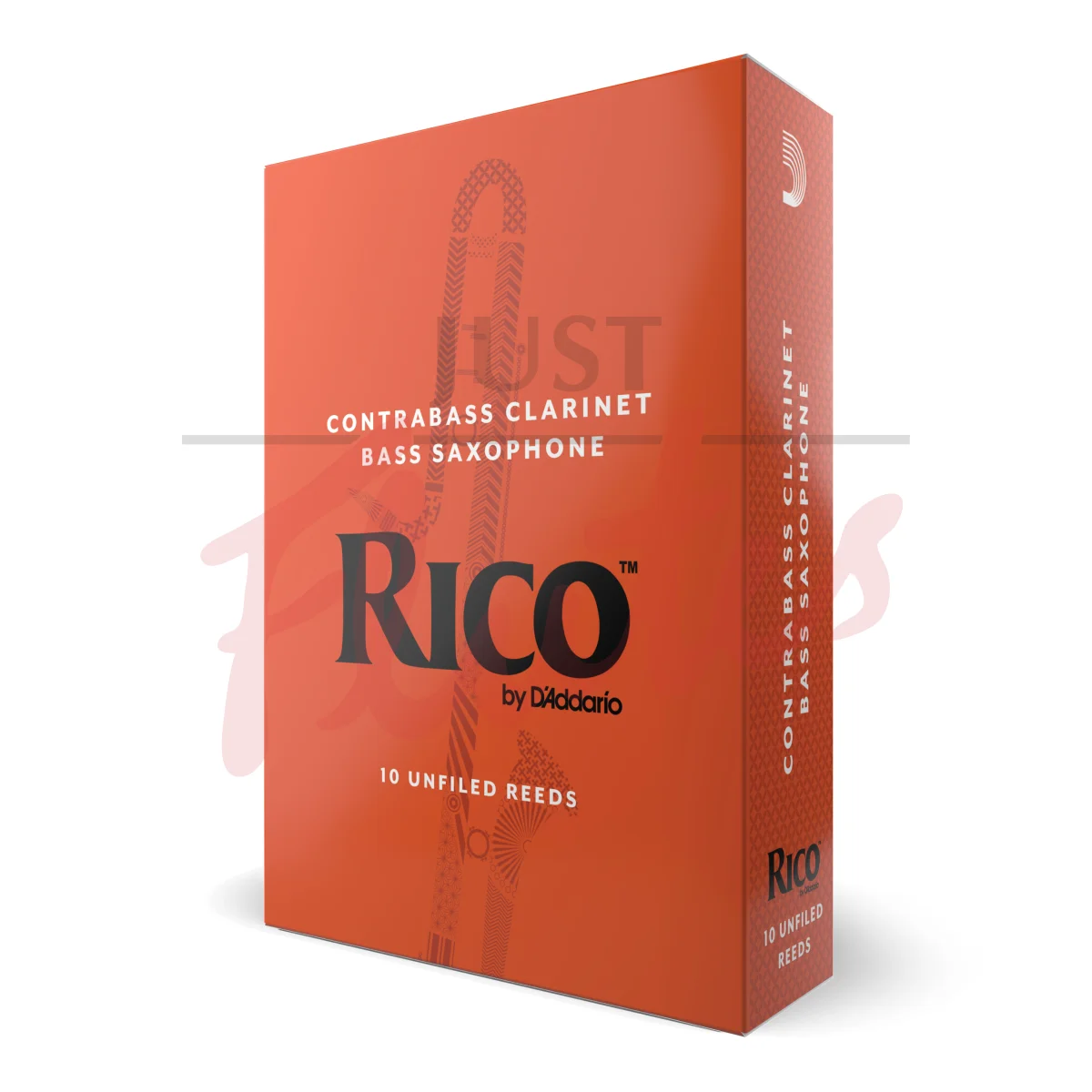 Rico by D'Addario RFA1030 Contrabass Clarinet/Bass Saxophone Reeds, Strength 3, 10-pack