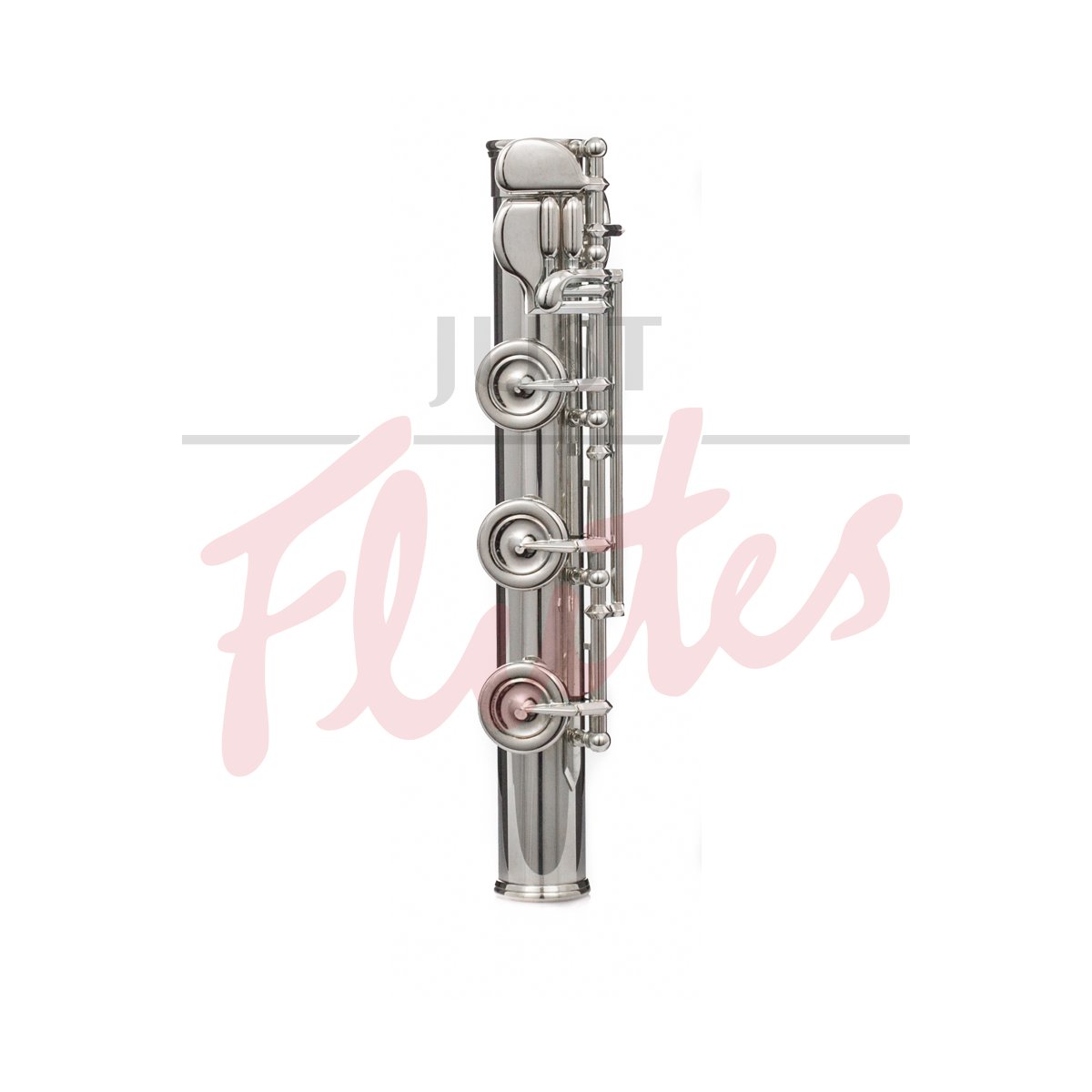 Miyazawa Solid B Footjoint for Flute with Silver-Plated Keys
