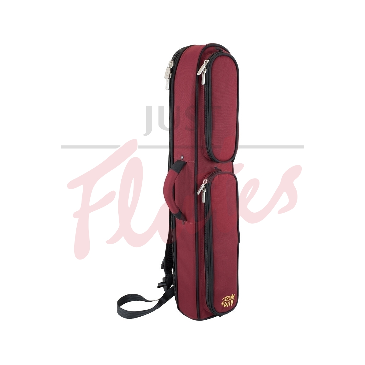 tom and will 36SSX-359 Soprano Saxophone Gig Bag, Burgundy with Black Trim