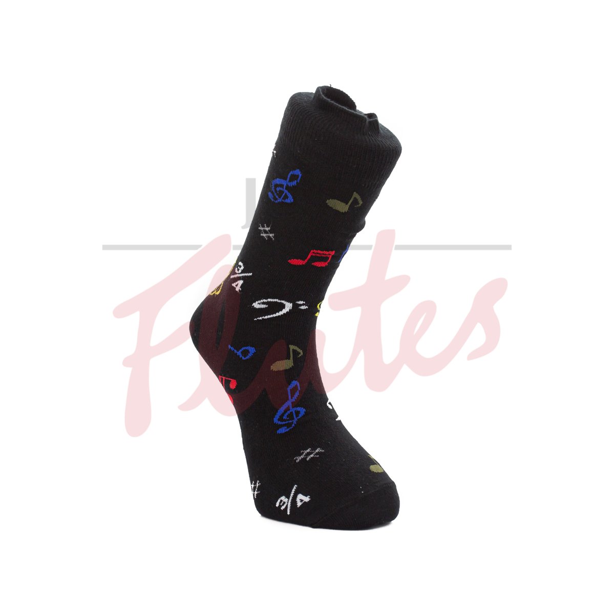 Multicoloured Musical Symbol Socks (Size 6-11)