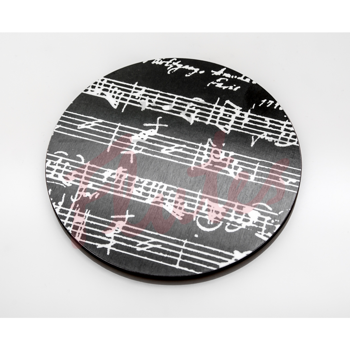 Music Mug Mats - Black Manuscript Design (Pack of 2)