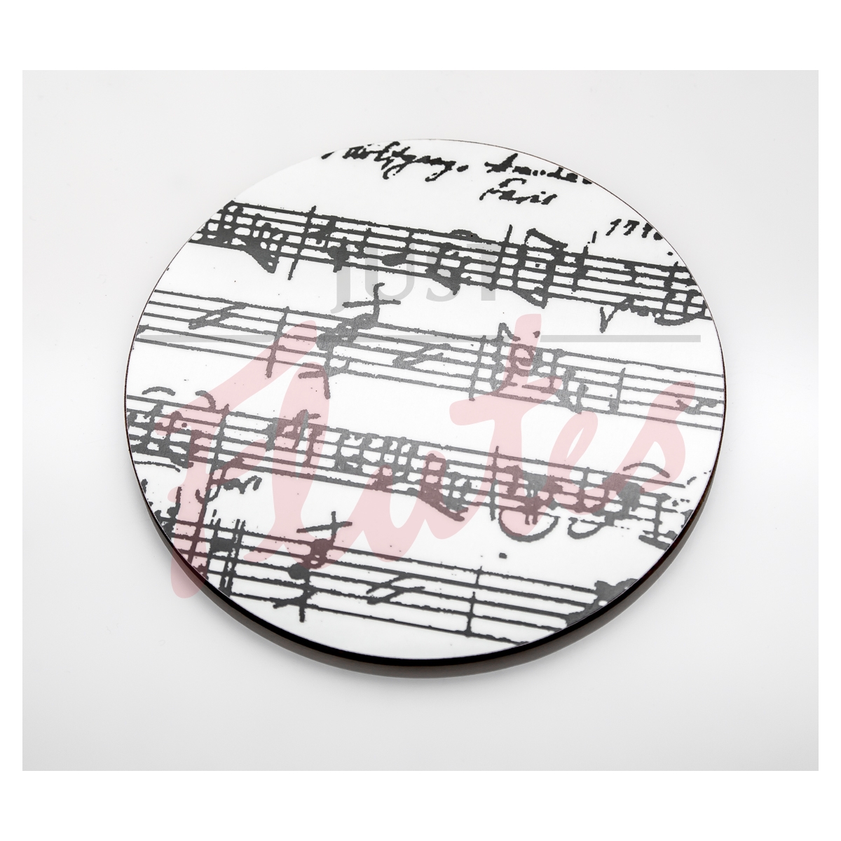 Music Mug Mats - White Manuscript Design (Pack of 2)