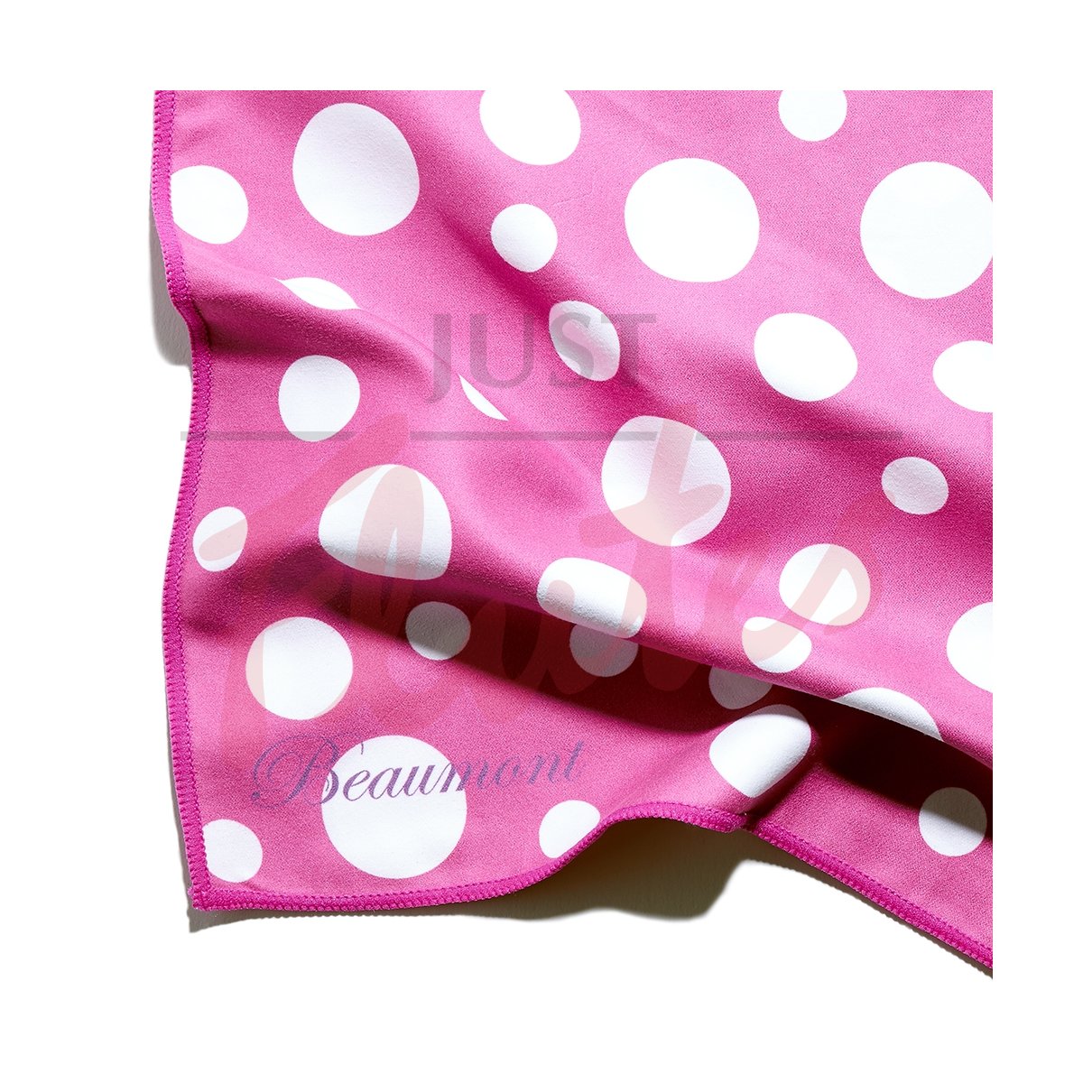 Beaumont Large Microfibre Polishing Cloth, Pink Polka Dot