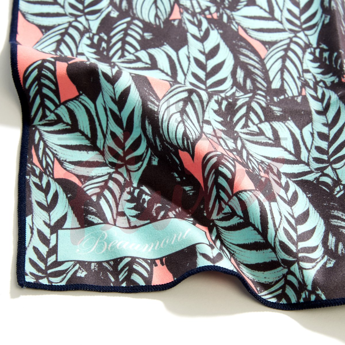 Beaumont Large Microfibre Polishing Cloth, Tropical Leaves