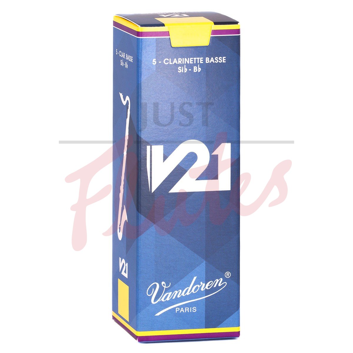Vandoren CR8245 V21 Bass Clarinet Reeds, Strength 4.5, 5-pack