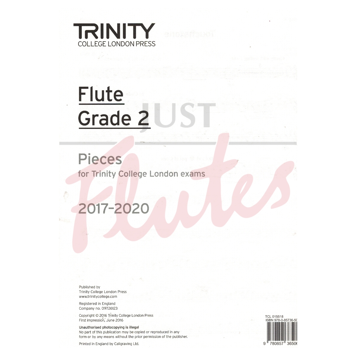 Trinity Flute Exam Pieces 2017-2020, Grade 2 [Flute Part]