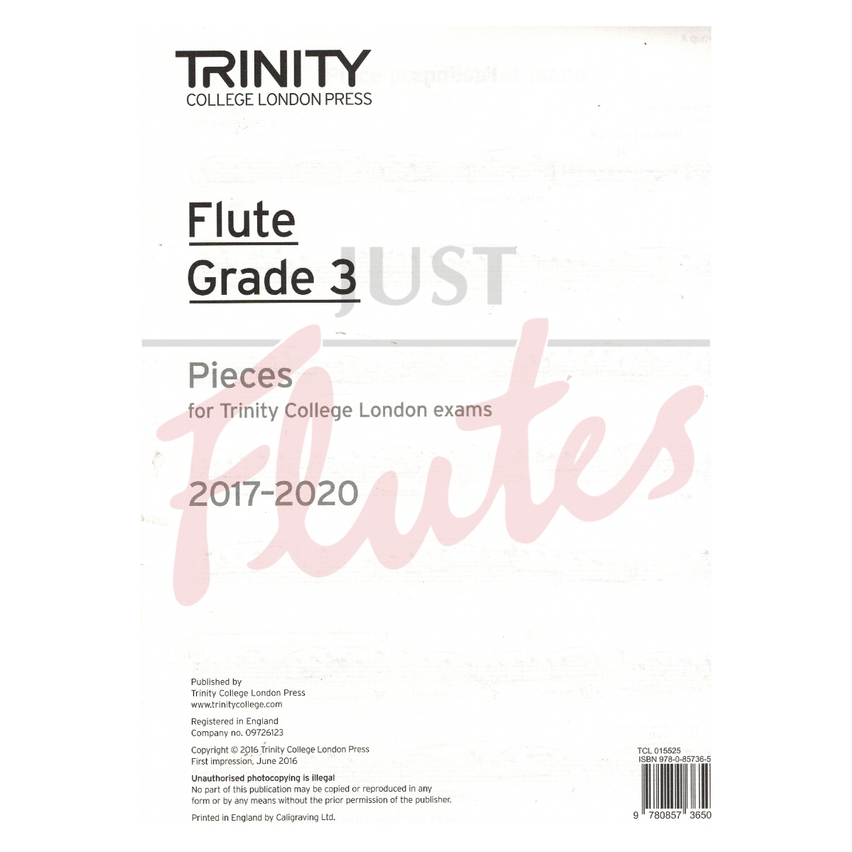 Trinity Flute Exam Pieces 2017-2020, Grade 3 [Flute Part]
