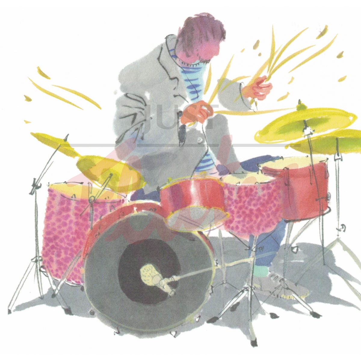 Mary Woodin Drummer Greetings Card