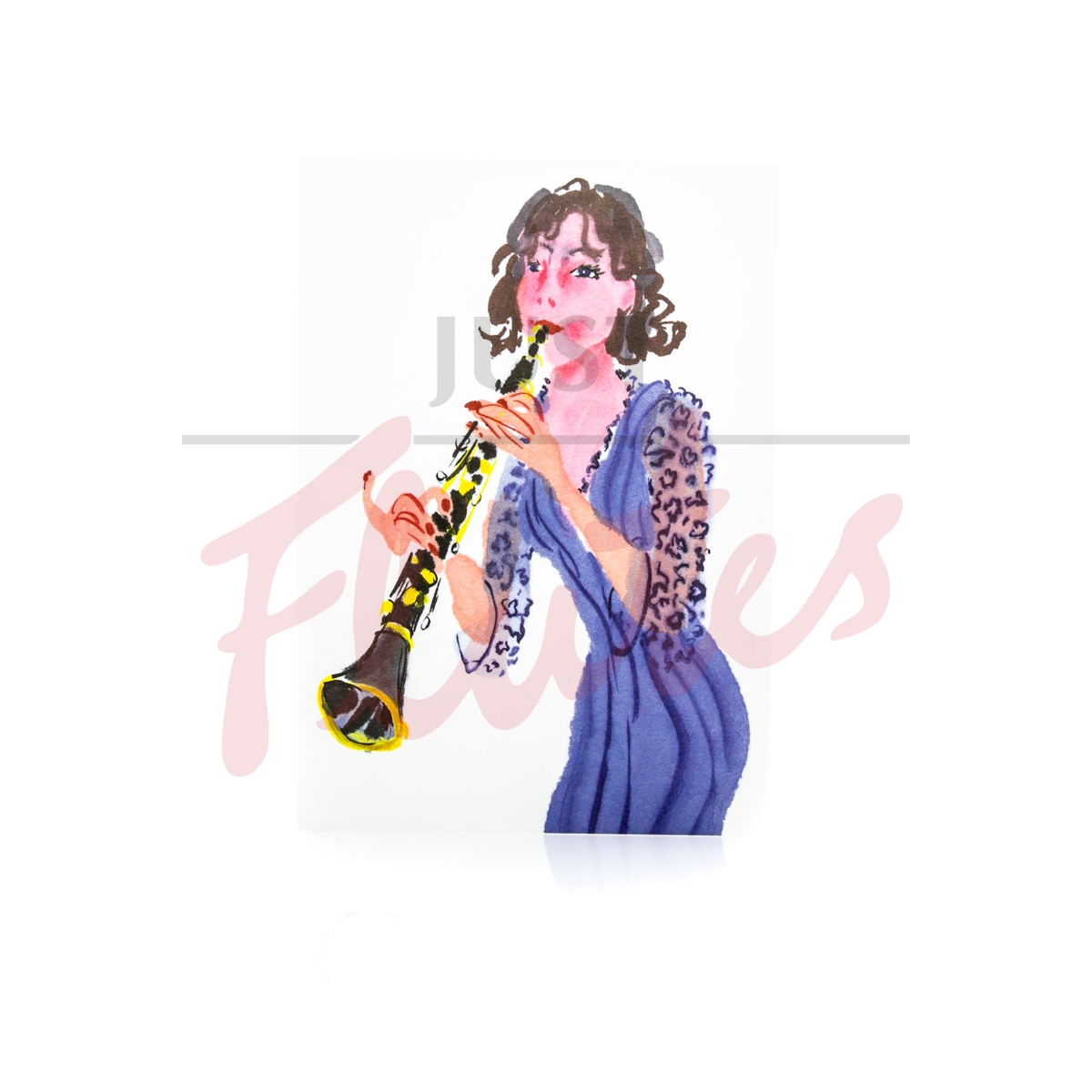 Mary Woodin Woman Clarinettist Greetings Card