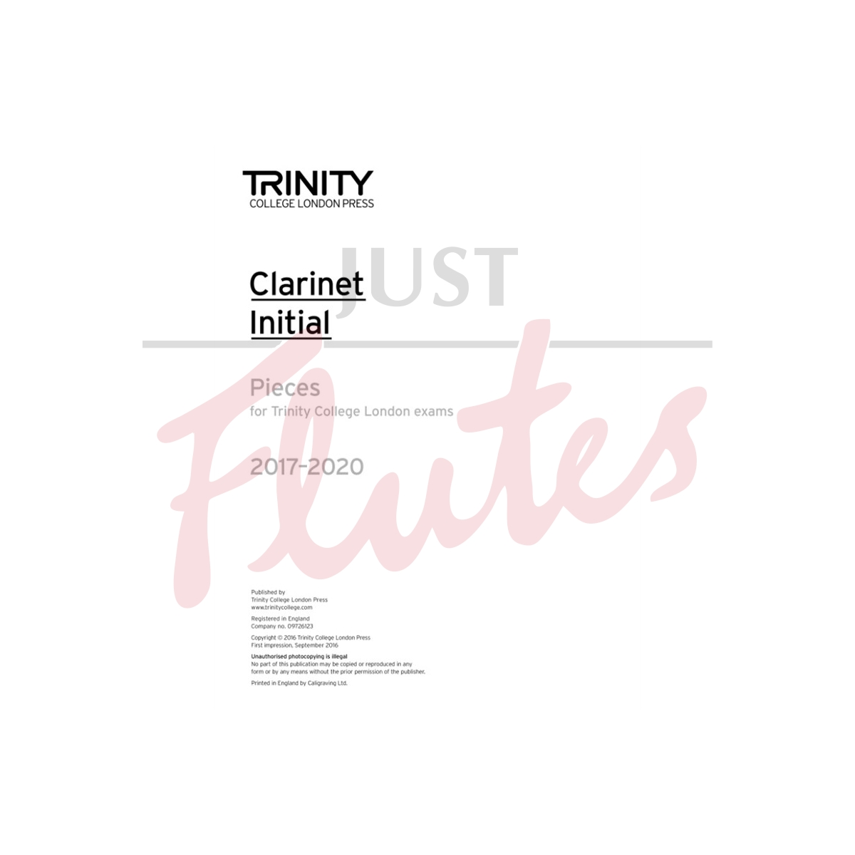Trinity Clarinet Exam Pieces 2017-2020, Initial Level [Clarinet Part]