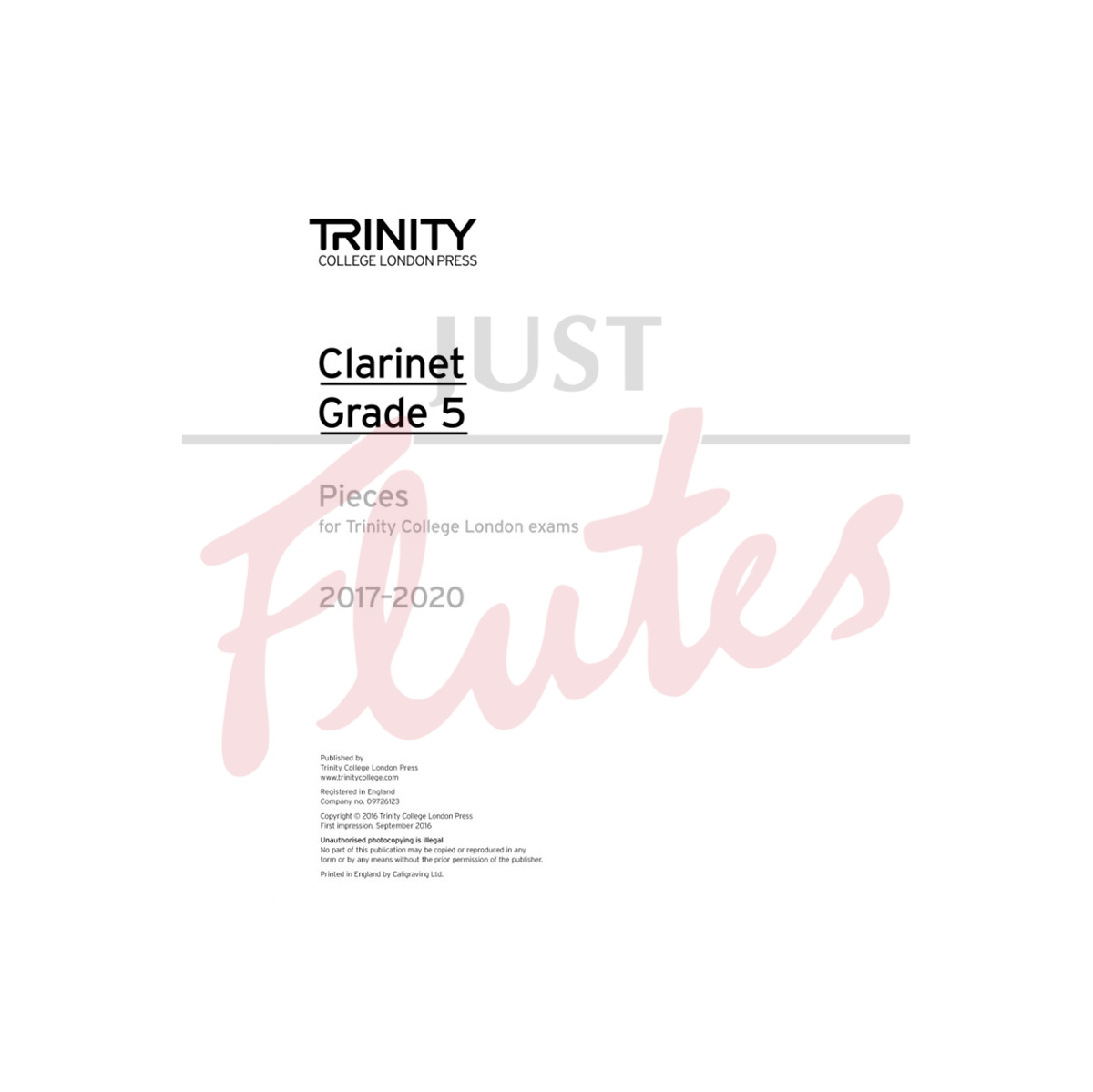 Trinity Clarinet Exam Pieces 2017-2020, Grade 5 [Clarinet Part]