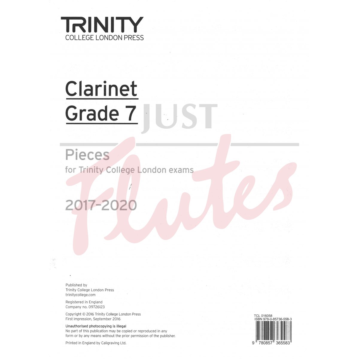 Trinity Clarinet Exam Pieces 2017-2020, Grade 7 [Clarinet Part]