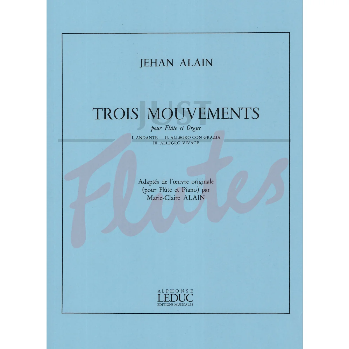 Trois Mouvements for Flute and Organ