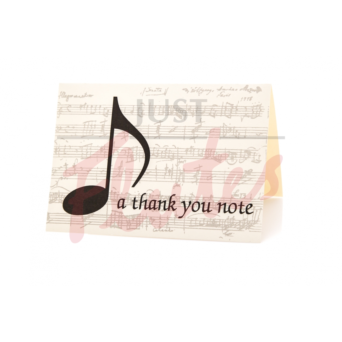 Music Note Cards: "A Thank You Note"