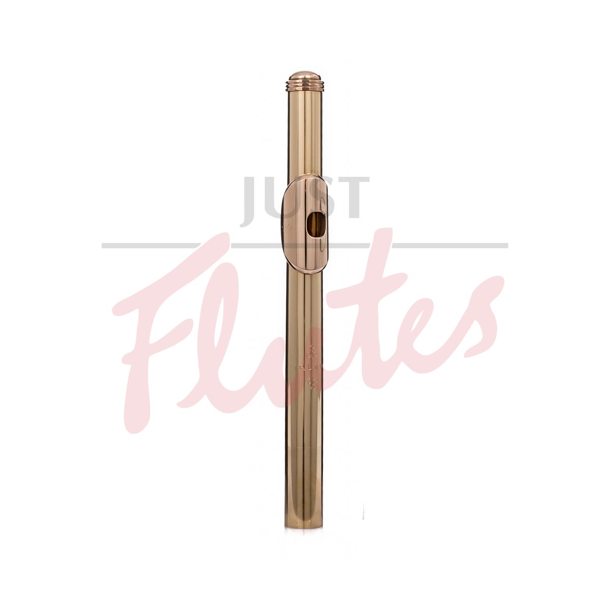 J R Lafin 18k Rose Flute Headjoint with 14k Lip, Riser and Adler Wings 