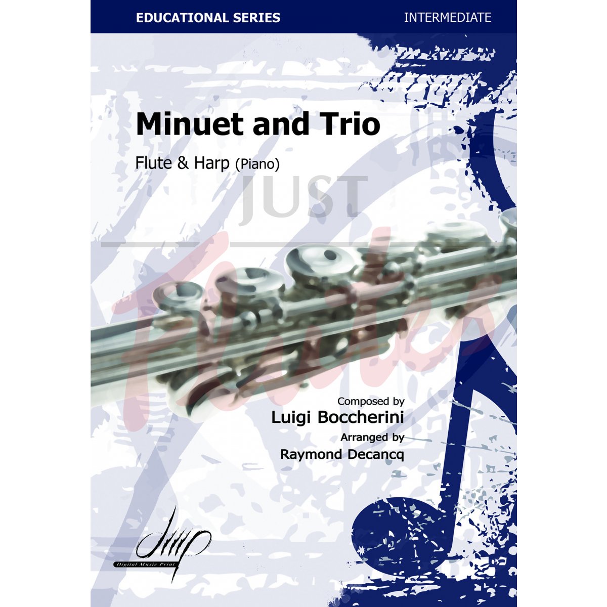 Minuet and Trio (from Quintet in E Op. 13 No. 5) for Flute and Harp/Piano