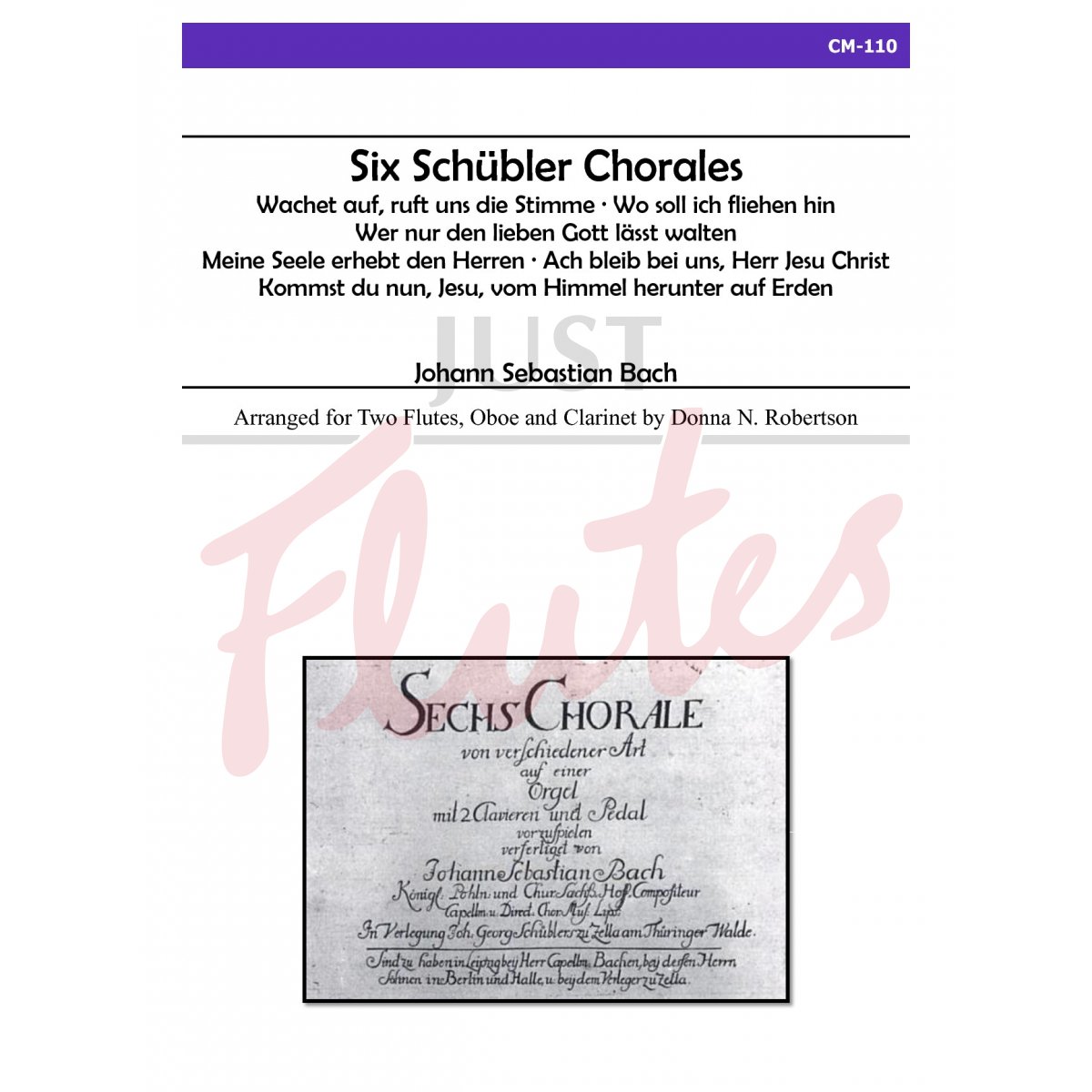 Six Schubler Chorales (2 Fl/Ob/Cl)