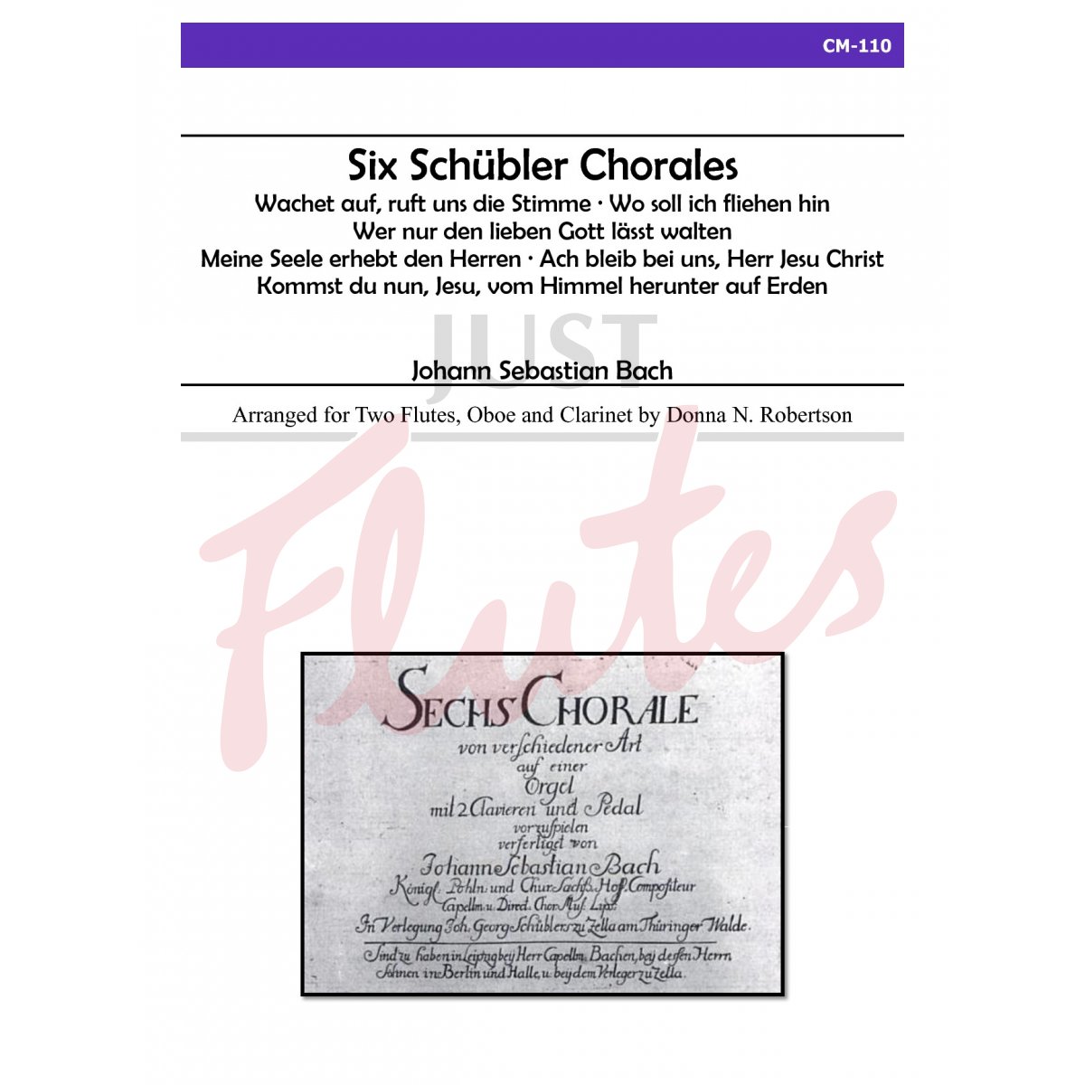 Six Schubler Chorales (2 Fl/Ob/Cl)