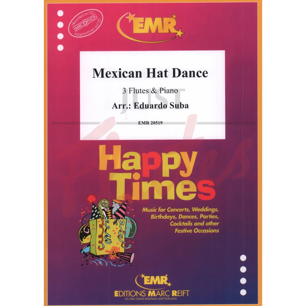 Mexican Hat Dance for Three Flutes and Piano